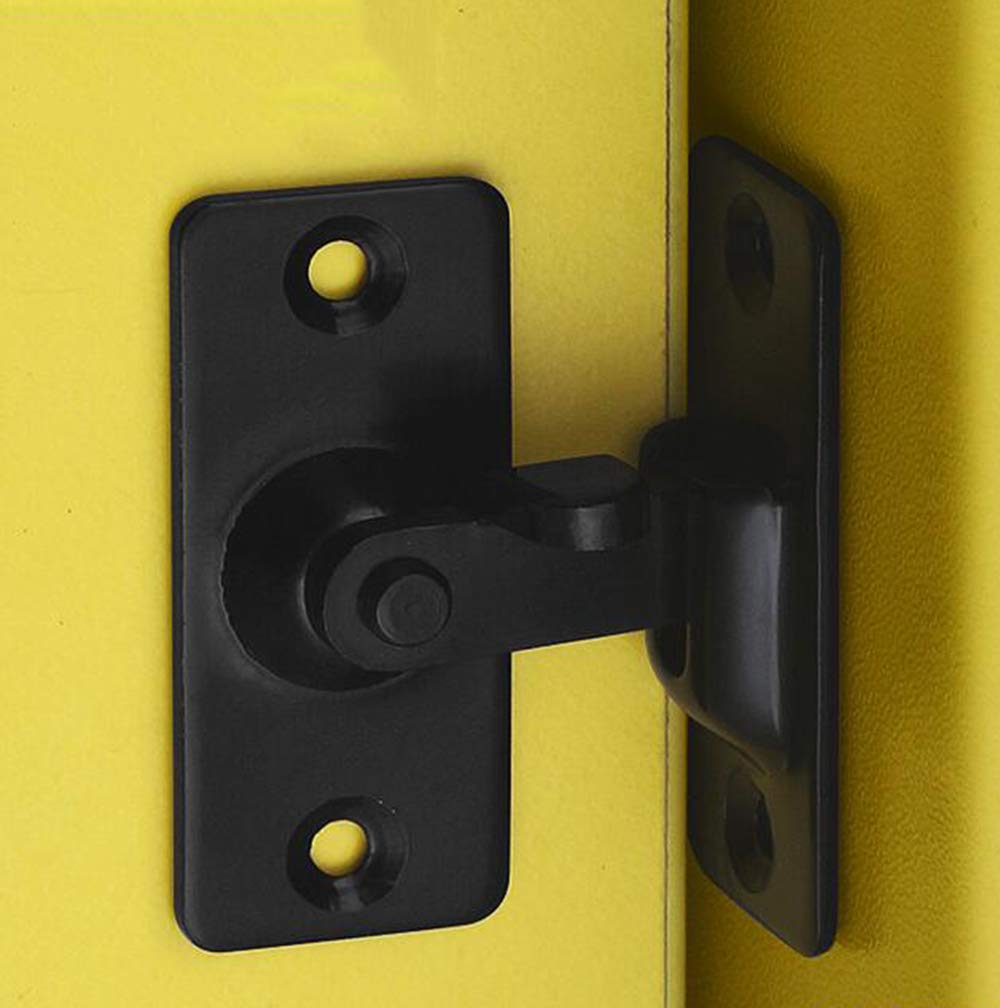 Barn Door Bathroom Lock Flip Pocket Door Lock Screen Door Stopper Lock Hook Eye Lock Bi-Fold Door Lock(Black Small) โ image 1