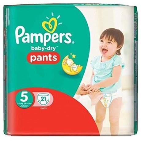 Pampers Baby-Dry Pants Size 5 Carry Pack 21 Nappies