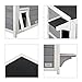 Petsfit Outdoor Cat House, 2 Story Outside Cat Shelter Condo Enclosure with Escape Door for Stray Feral Cats Weatherproof