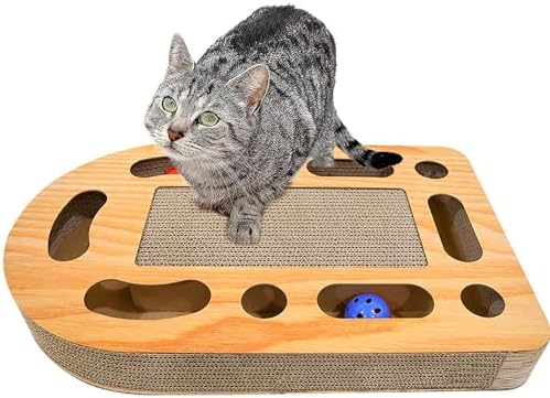 thumbnail interactive-video image 1 of FluffyDream Magic Organ Cat Scratching Board, Interactive Scratch Pad With A Ball 1 of 11