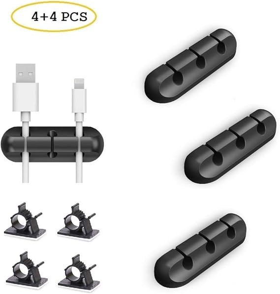 Electrical Cord Management Cable Clips Organizer Charger Holder Desktop Adhesive Multi Color 30 Pack Cable Cord Drop Management Clip Wire Holder System Cord Hooks For Home Office Cubicle Car Nightstand Tv Pc