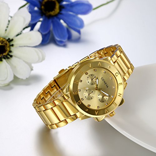 JewelryWe Reloj de cuarzo Hombre de caso Business pulsera acero inoxidable aleación Fantasía longitud 23.5 cm - Imagen 3