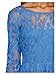 CA Fashion Women's 3/4 Sleeve Twinset 2 PCs Lace Asymmetrical Hem Dress