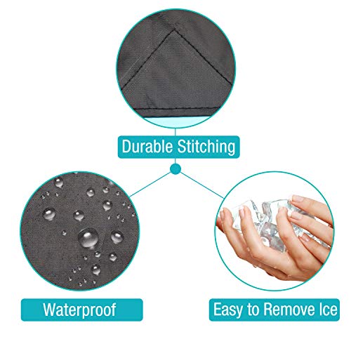 Amayrose Car Rear Windshield Snow Ice Cover Protector with Flaps, Rear Windscreen Snow Cover, Sun Shade Protector, with 4 Magnets, Frost Protection and Anti-Icing for Most Cars, Trucks, SUV and Vans