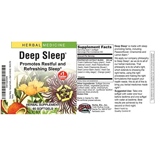Deep Sleep Herbal Sleep Aid 60 Softgels Pricepulse