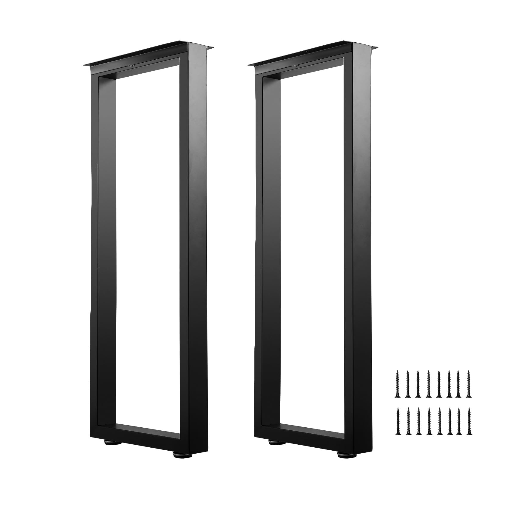 Photo 1 of ALLCOS 36 Inch Metal Bar Table Legs, Heavy Duty Dinning Table Leg Desk Legs with Adjustment Feet, Black, Set of 2