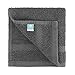 White Classic Light Grey Luxury Cotton Washcloths 12 Pc Set - Large 13x13 Inches Hotel Style Face Towel, High Absorbent Quick Dry Wash Cloths for Home, Spa, Gym, Light Grey, 12 Pack