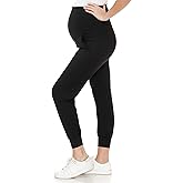 Leggings Depot Maternity Pants for Women Over The Belly Pregnancy Joggers Casual Lounge Pants