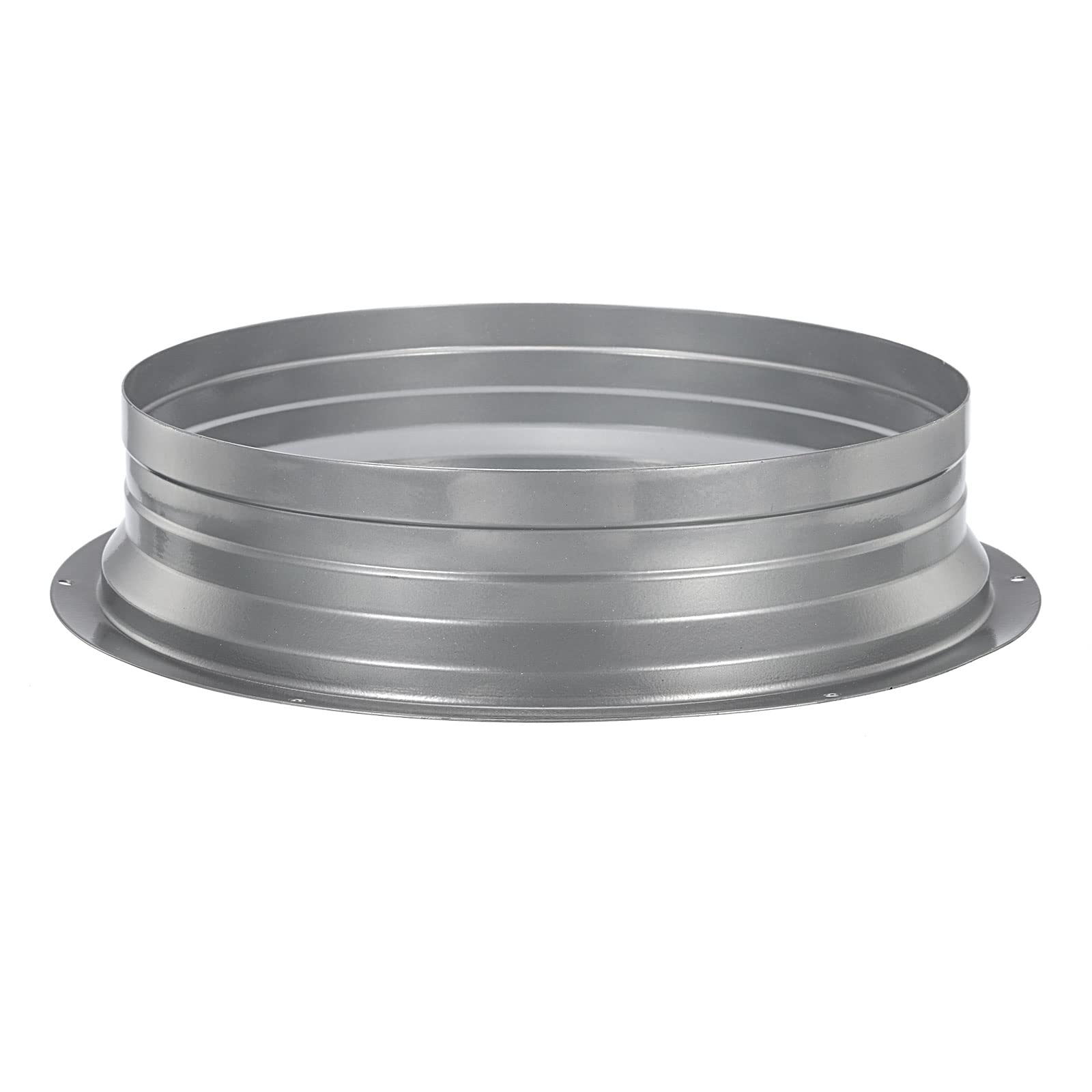 PATIKIL 10 Inch Duct Connector Flange, Metal Fitting Straight Pipe Flange Round Ventilation Air Duct for Heating Cooling Ventilation HVAC System