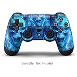Skins for PS4 Controller - Stickers for Playstation 4 Games - Decals Cover for PS4 Slim Sony Play Station Four Controllers PS4 Pro Accessories PS4 Remote Wireless Dualshock 4 Skin - Blue Daemon