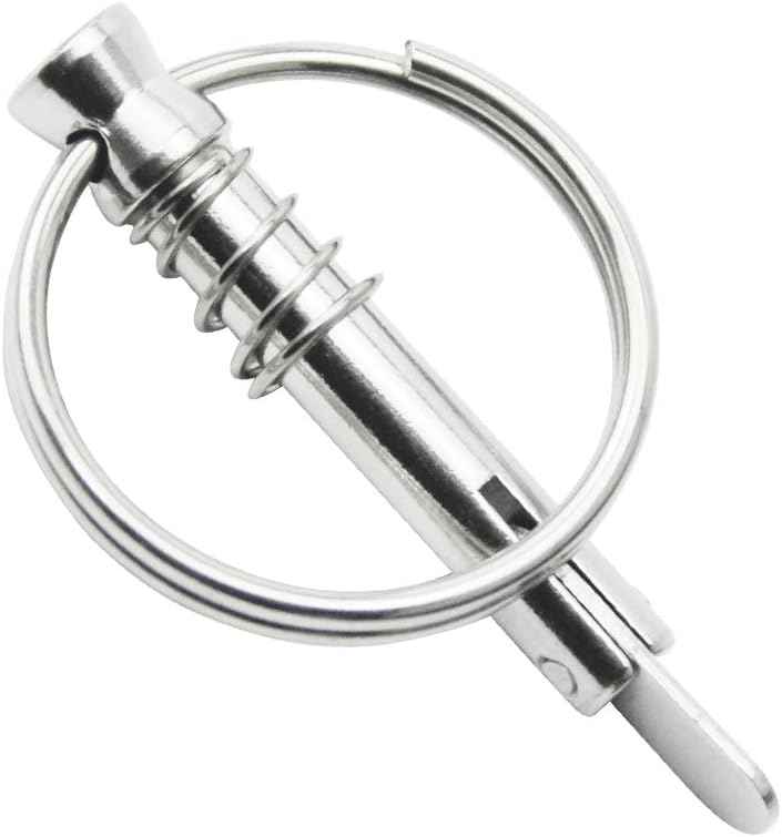 Leadrise 4 PCS 316 Stainless Steel Quick Release Pin Boat Pins w/Drop Cam & Spring 1/4" x 1" Grip Lanyard, Usable Length 1", Bimini Top Pin, Marine Hardware : Sports & Outdoors