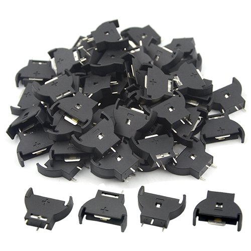 WMYCONGCONG 50 PCS CR2032 Vertical Button Cell Battery Sockets Holder