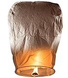 Nuluphu ECO Sky Lanterns, Chinese Paper Flying Wishing Lantern, for Weddings, Birthdays, memorials and Much More(White，10 Pack)