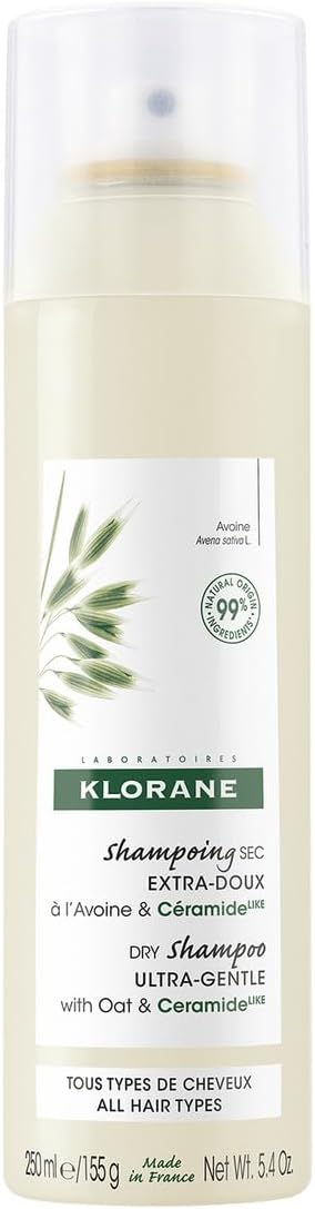 Klorane Dry Shampoo Oat CeramideLIKE Spray 250ml Cleans Protects Revitalizes