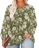 TFSDOD Womens Plus Size Tunic Tops Long Sleeve T