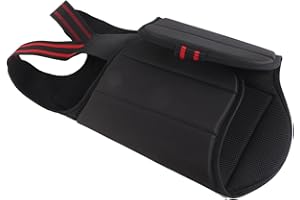 Karate Vest, Children Adults Karate Sports Wear Chest Shoulder Protector Protecting Vest Black Waistcoat (L)
