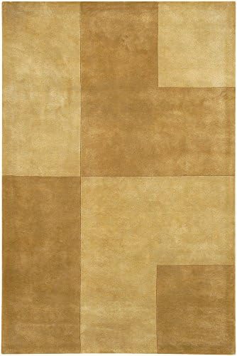 Chandra 107 Hand Tufted Rectangular Contemporary Antara Rug, 7'9 by 10'6, Gold/Brown
