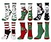 Gilbins Teen Girls & Women's Fuzzy Cozy Christmas Holiday Plush Socks (6 Pairs)
