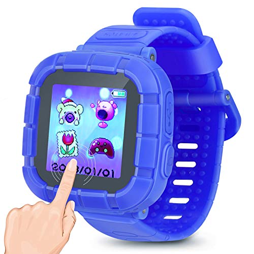 Kids Smart Watch Games Smartwatch Touch Screen Watches Camera Timer Clock Pedometer Kids Boys Girls Toys Holiday Birthday Gifts. (Blue)
