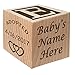 Glitzby Gotcha Day - Adoption Gift - Personalized Wooden Block Child Keepsake Gift Custom Engraved Boys and Girls Adopt Adopted Present Photo Frame