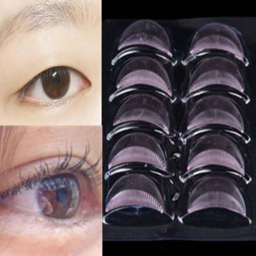 MiniEsting(TM) 10Pcs Eyelash Lift Perming Silicone Curler Pads Shield Rods Embedded Ridges U