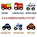 NIMNIK Wooden Cars for Toddlers Bus Engine Emergency Vehicles | Small Cars, Mini Transportation Vehicles | Educational Toy for Early Learning for 3-10 Year Olds