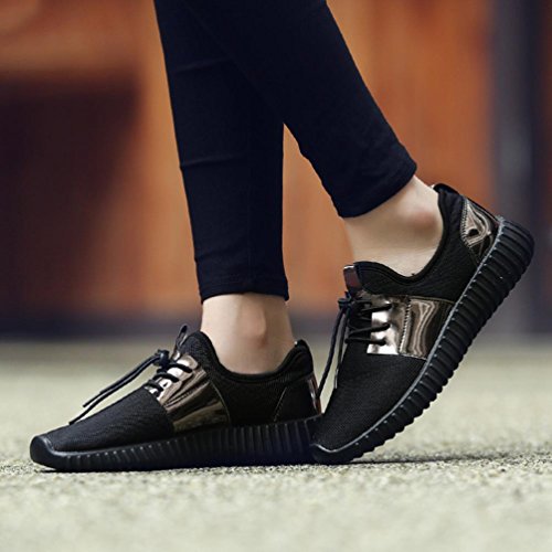 AIMTOPPY HOT Sale, Men Low Ankle Fashion Patchwork Mesh Breathable Casual Sneakers Lace-up Sport Shoes (US:7, Black) - Thumbnail 4