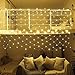 Net String Light Outdoor String Light Garden Tree Mesh Light Twinkle Light 9.8ft x 6.6ft 200LED 8Mode for Tree-wrap Lawn backyard Xmas Thanksgiving Decor, Connectable(Warm White)