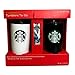 Holiday Starbucks Tumbler Gift Set Bundle With VIA Instant Sweetened Iced Coffee Packets, 20 oz, Black and White
