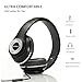 AUSDOM Lightweight Wire Over-Ear HD Stereo Headset Soft Leather Ear Cups with In-line Mic - Black