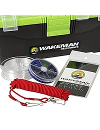 Caja para pesca con 55 unidades, con bandeja única, de Wakeman