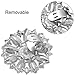 LUXVEER Removable Sparkle Rhinestone Silver Brooch Clips Shoe Decoration Charms for Wedding Bridal Prom Shoes-Crystals 2 Pack
