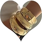 SONNYX 1-3 PCS Chunky Gold Bangle Bracelets for Women Trendy Open Wide Cuff Bracelet Irregular Wrist Cuff Wrap Bracelet Bangle Jewelry