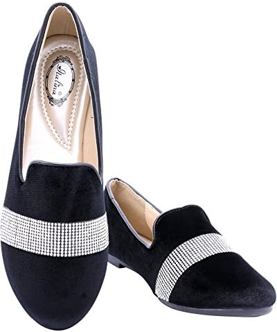 Italina Women's Zara Rhinestone Loafer,Black/velvet,10