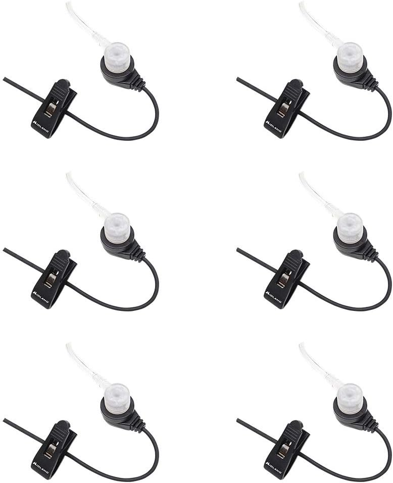 Midland AVPH3 Transparent Security Headsets with PTT/VOX - Pair,Black
