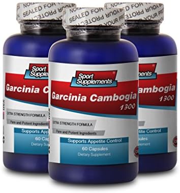 Fat burner knockout - GARCINIA CAMBOGIA EXTRACT 1300 Extra Strength Formula - Garcinia diet - 3 Bottles 180 Capsules