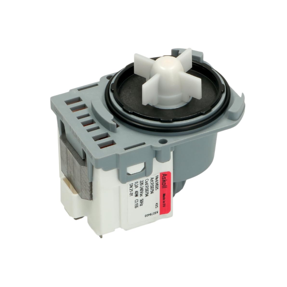 Lye pump, magnetic drain pump for washing machines, AEG, Electrolux, ArthurMartin, Zanker, Zanussi 132691100 132691100/3
