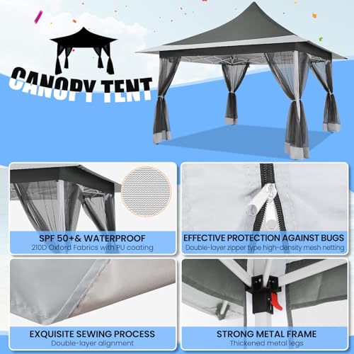 COBIZI 12x12 Pop Up Gazebo Review: Peaked Roof Shelter with Mosquito Netting image 23