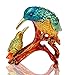 Kingfisher Figure Trinket Boxes Hinged Kingfishers on a Branch Jeweled Pewter Kingfisher Jewelry Trinket Box Crystal Bejeweled Collectible Gift Bird Decoration