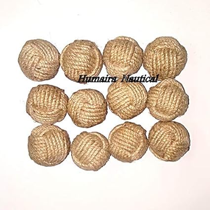 Brass Gift Store Lot Of 24 1 5 Decorative Rope Ball Jute Rope