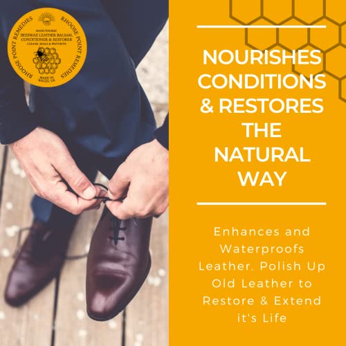 Beeswax Leather Conditioner Restorer & Polish Hand Poured British