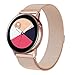 SWEES Compatible Samsung Galaxy Watch Active 40mm Band, 20mm Mesh Milanese Magnetic Adjustable Stainless Steel Metal Replacement Band for Galaxy Watch Active SM-R500 Smart Watch Women Men, Rose Gold