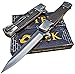 TEK Black G10 Spring Assisted Opening Folding Drop Point 8Cr13MoV Blade Pocket Knife - Lightning Fast Deployment - Razor Sharp Blade - Sure Grip G10 Handles - Tactical Edge Knives