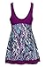 wantdo Women's One Piece Swimsuit with Skirt Plus Size Swimwear Cover Up Purple 18/20 Plus