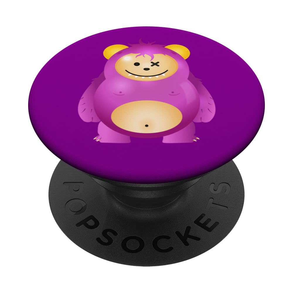 Halloween Pop Sockets for Phone Purple Monster Halloween PopSockets Swappable PopGrip