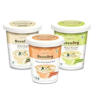 PRISTINE OvenOrg Ready to Eat Food Combo Pack of 3 (Upma::Khichdi::Bisibele Bath)