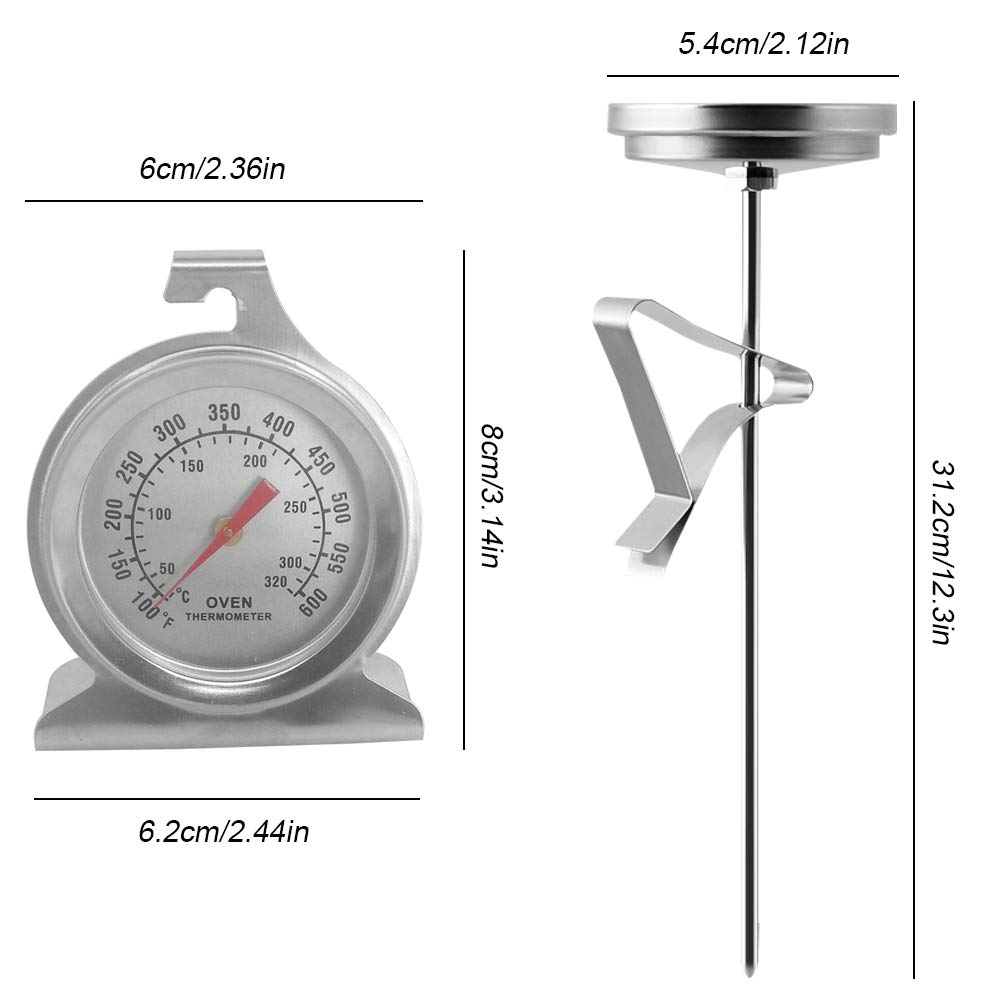 Termometro Da Forno In Acciaio - 50&deg;C To 280&deg;C Per Cucina