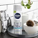 NIVEA MEN Sensitive One Stroke Shave Gel 200ml Chamomile Vitamin E Beard view 6