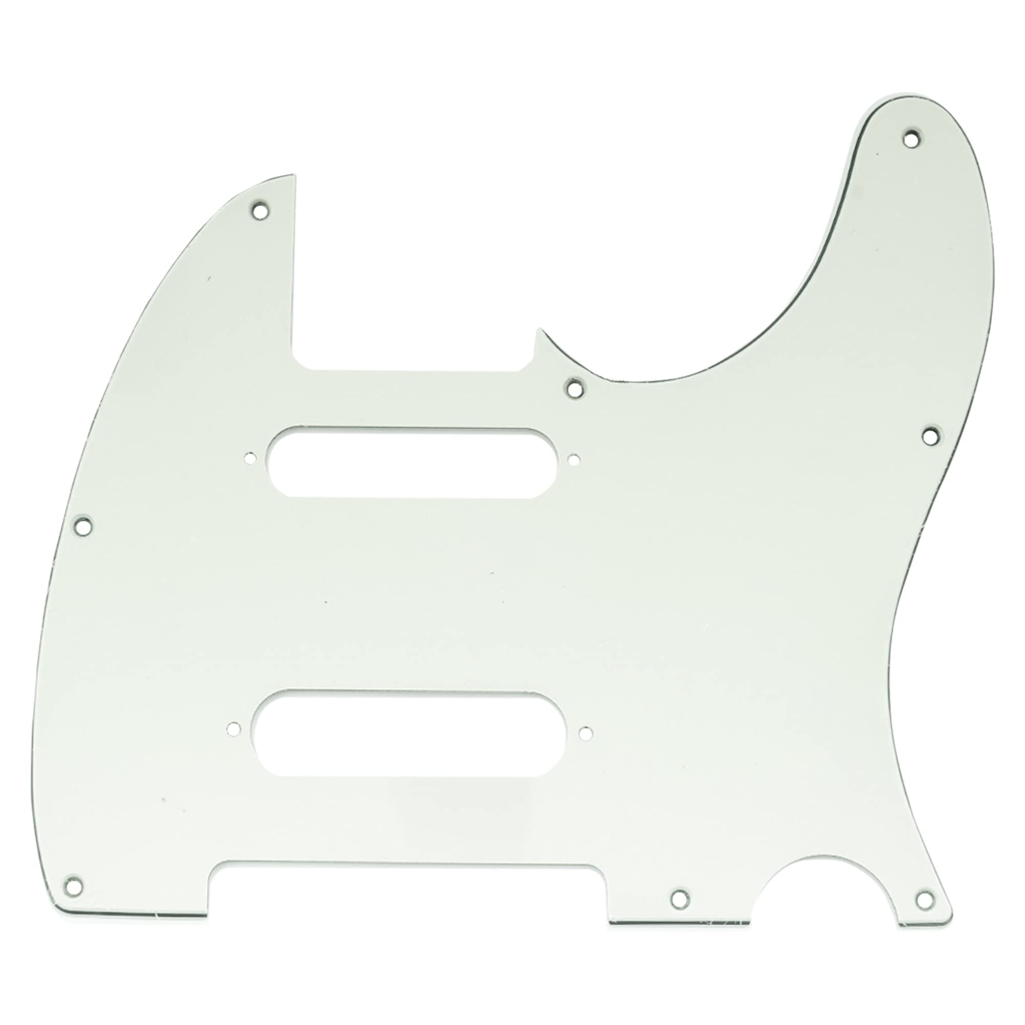 Musiclily Pro 8 Holes SS Guitar Tele Pickguard for USA/Mexico Fender Deluxe Nashville Telecaster Electric Guitar, 3ply Aged White — image 1