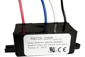 DINGTAIMEI RECS- Intelligent Electronic Centrifugal Switch Oil Pump Motor Capacitor Starter for Air Compressor Centrifugal Switch Woodworking Machinery 115VAC 220VAC 30A 60A 120A (RECS-220P (60A-220V))